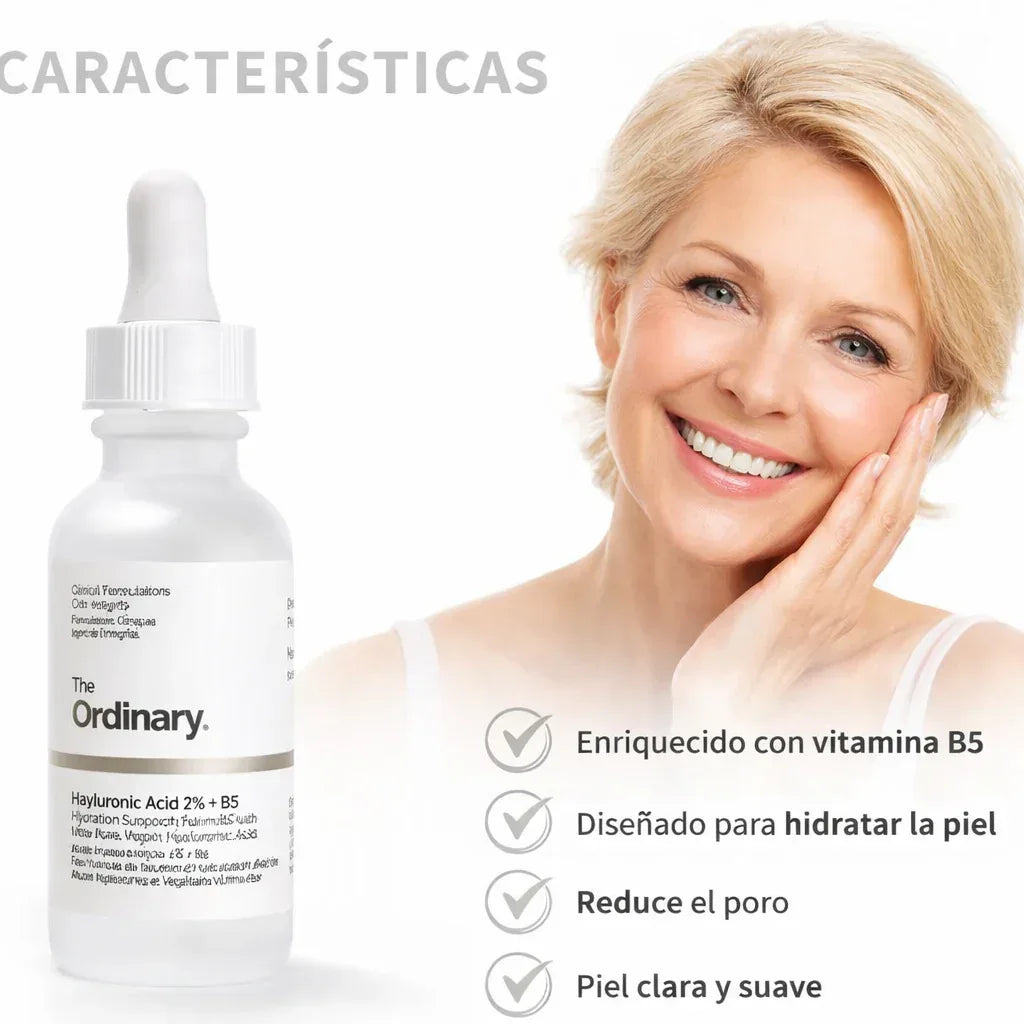 The Ordinary Ácido Hialurónico 2% + B5 | Piel Hidratada y Luminosa en 7 Días - CR Commerce