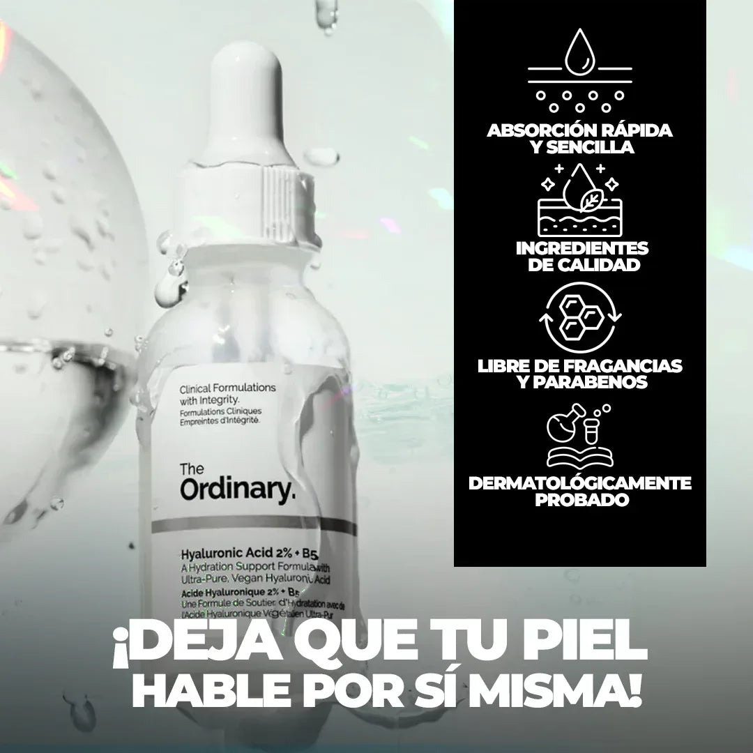 The Ordinary Ácido Hialurónico 2% + B5 | Piel Hidratada y Luminosa en 7 Días - CR Commerce