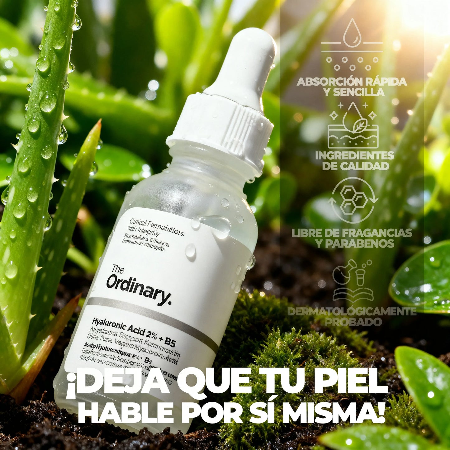 The Ordinary Ácido Hialurónico 2% + B5 | Piel Hidratada y Luminosa en 7 Días - CR Commerce