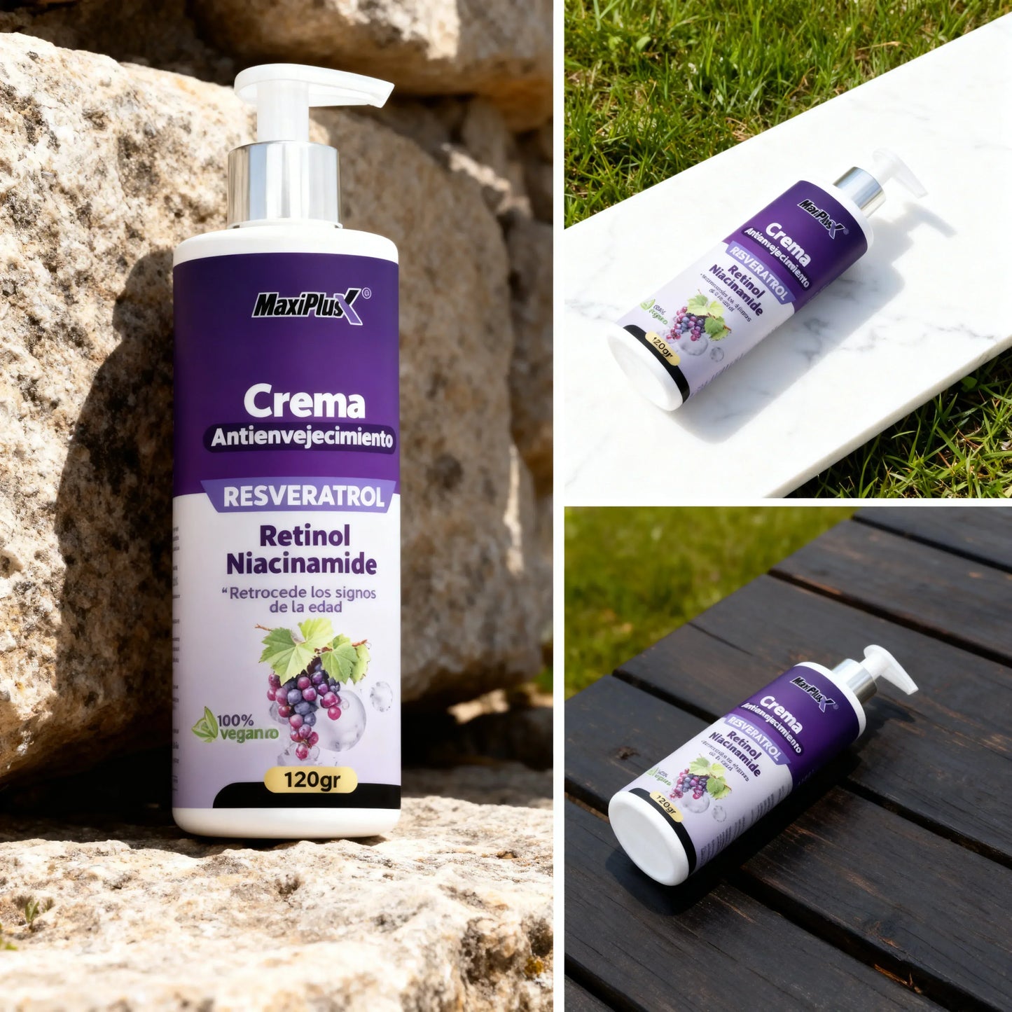 Crema Triple Acción Antiarrugas | Resveratrol + Retinol + Niacinamida - Resultados en 7 Días - CR Commerce